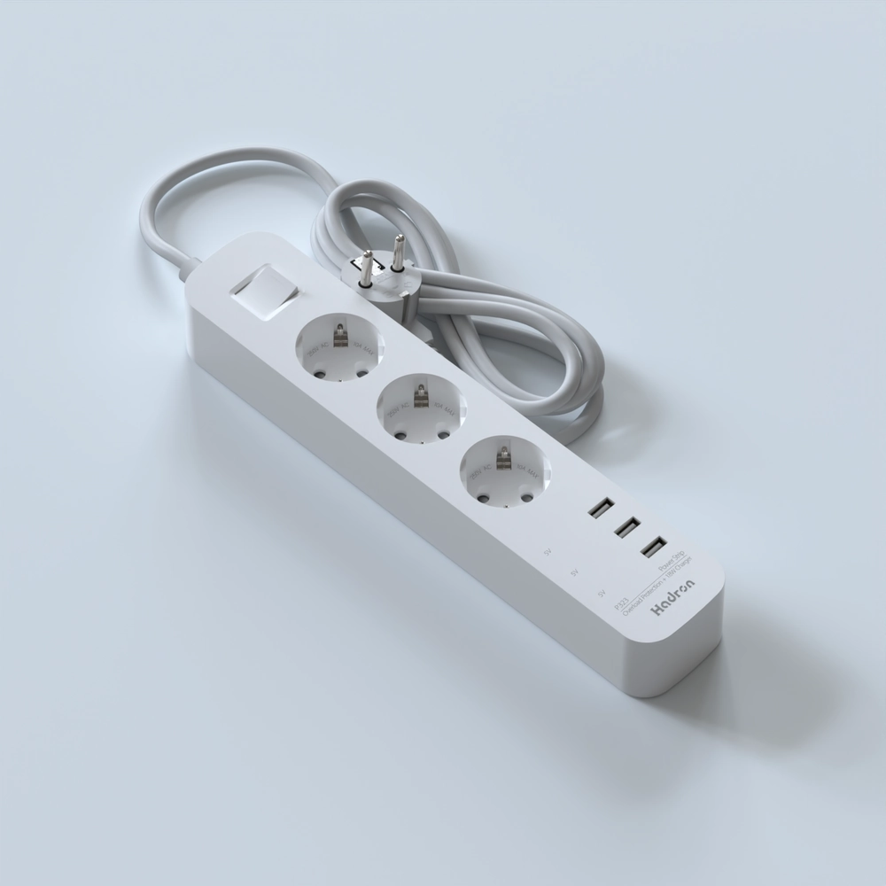 چندراهی برق هادرون مدل P323 + سوکت شارژ 18 وات و کابل ارت دار کامپوننتور